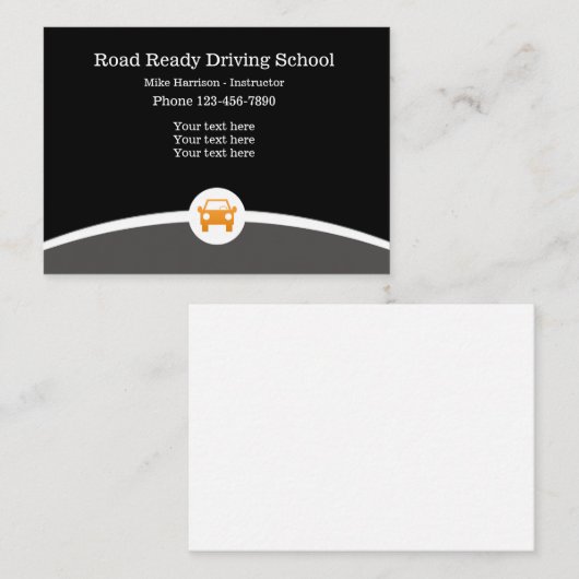 Fahrschule-Lehrer Visitenkarte (Vorne/Hinten)