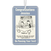 Fahrschule. Prüfer festgestellte Türeinfahrt Autolufterfrischer (Rückseite)