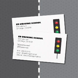 Fahrschule | Traffic Light Business Cards Visitenkarte