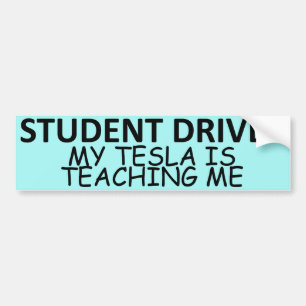 FAHRSCHÜLER (Mein Tesla bringt es mir bei) Autoaufkleber