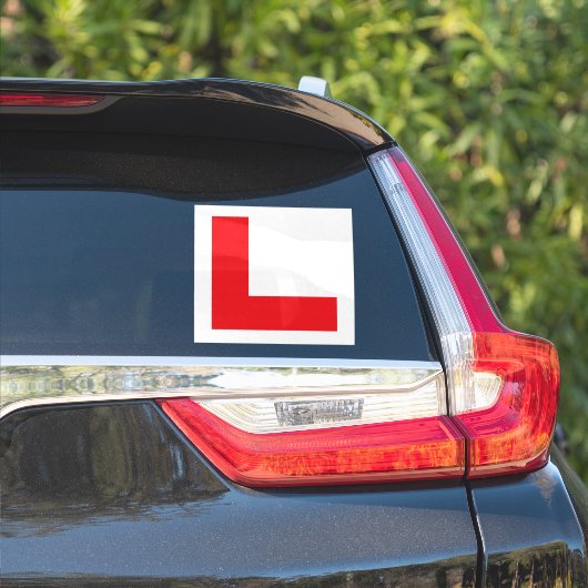 Fahrschüler mit L-Schild Aufkleber (Auto Seite)