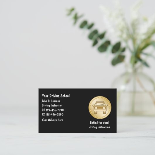Fahrschulkarten Visitenkarte (Stehend Vorderseite)