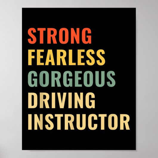 Fahrschullehrer Fahrlehrer  Poster (Vorne)