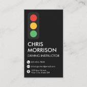 Fahrschullehrer Moderner Schwarz Visitenkarte (Vorderseite)