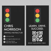 Fahrschullehrer Moderner Schwarz Visitenkarte