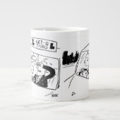 Fahrschullehrer oder Prüfer Cartoon Jumbo-Tasse (Vorderseite)