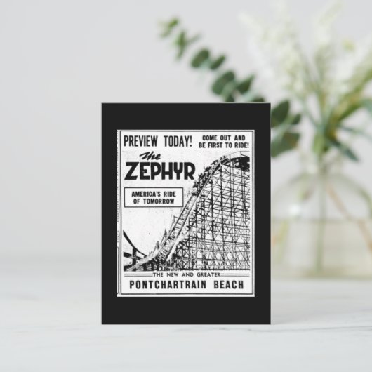 Fahrt am Pontchartrain Beach, Zephyr Postkarte (Stehend Vorderseite)