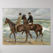 Fahrt am Strand, Vintages Öl Poster (Vorne)