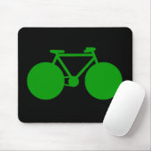 Fahrt auf . grünes Fahrrad auf schwarz Mousepad (Mit Mouse)