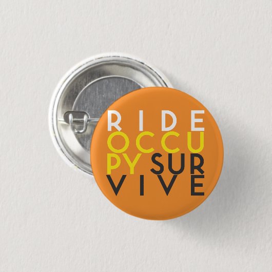 FAHRT BESETZEN ÜBERLEBEN Knopf Button (Vorne & Hinten)