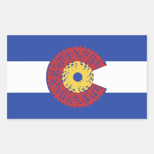 Fahrt Colorado (Fahrradkassette) Rechteckiger Aufkleber (Vorderseite)