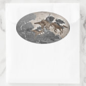 Fahrt der Valkyrien Ovaler Aufkleber (Tasche)