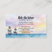 *~* Fahrt die Wellen-Ozean-Strand-surfende Schule Visitenkarte (Rückseite)