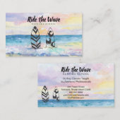 *~* Fahrt die Wellen-Ozean-Strand-surfende Schule Visitenkarte (Vorne/Hinten)