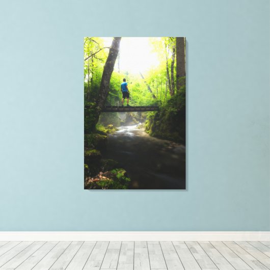 Fahrt durch den magischen Wald Leinwanddruck (Insitu (Holzboden))