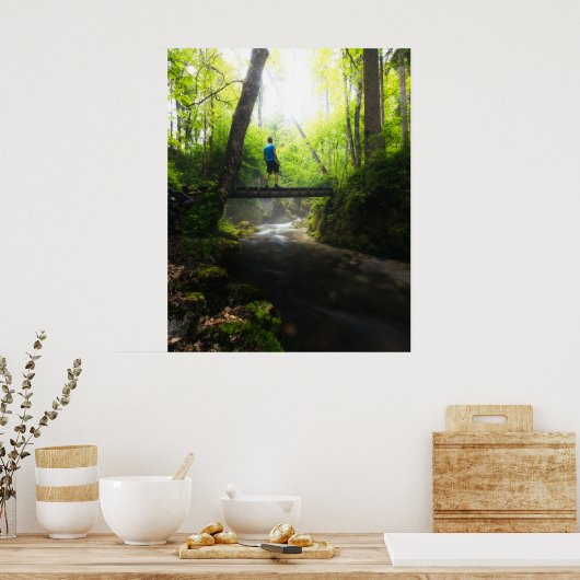 Fahrt durch den magischen Wald Poster (Küche)