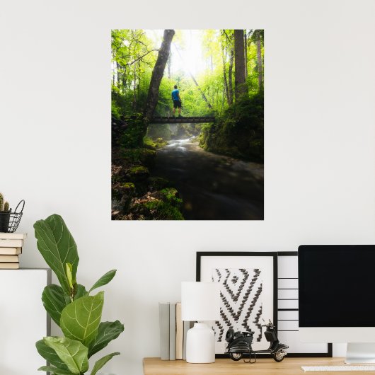 Fahrt durch den magischen Wald Poster (Heimbüro)