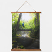 Fahrt durch den magischen Wald Wandteppich Mit Holzrahmen (Vorderseite)