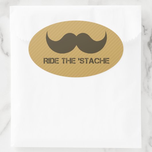 Fahrt durch den Stache Ovaler Aufkleber (Tasche)