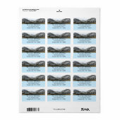 Fahrt durch die schneebedeckten Berge der Sierra N Adressaufkleber (Vorne)