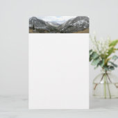 Fahrt durch die schneebedeckten Berge der Sierra N Briefpapier (Stehend Vorderseite)