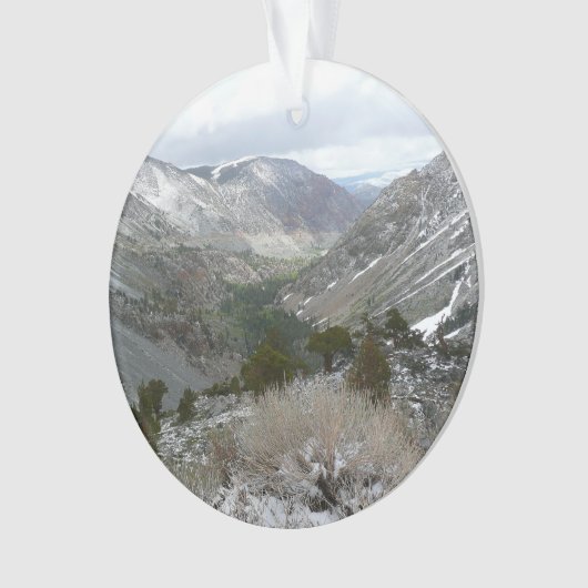 Fahrt durch die schneebedeckten Berge der Sierra N Ornament (Vorderseite)