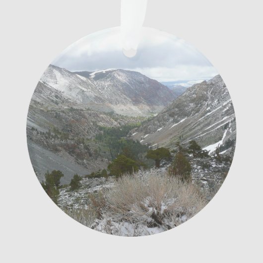 Fahrt durch die schneebedeckten Berge der Sierra N Ornament (Vorderseite)