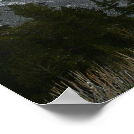 Fahrt durch die schneebedeckten Berge der Sierra N Poster (Ecke)