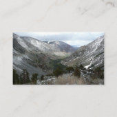 Fahrt durch die schneebedeckten Berge der Sierra N Visitenkarte (Rückseite)