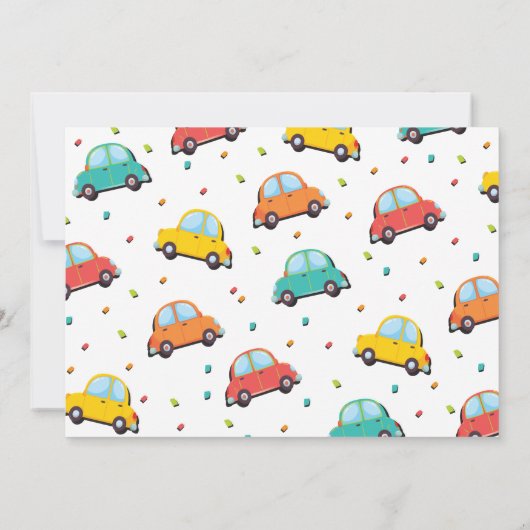 Fahrt durch Geburtstagsparade Einladung (Rückseite)