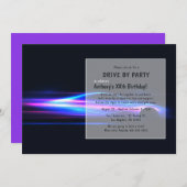 Fahrt durch Geburtstagsparty Einladung (Vorne/Hinten)