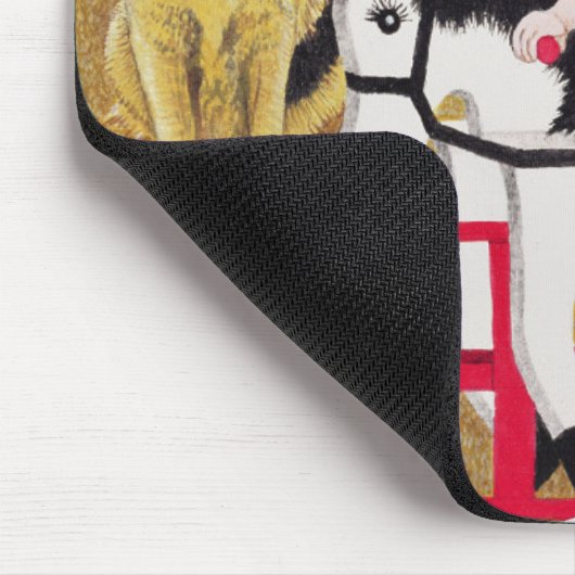 Fahrt-ein-Hahn-Pferd Mousepad (Ecke)