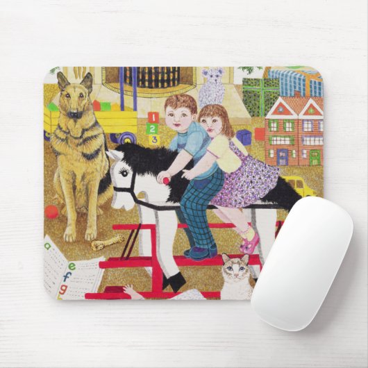 Fahrt-ein-Hahn-Pferd Mousepad (Mit Mouse)