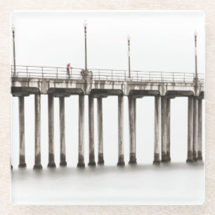 Fahrt entlang des Huntington Beach Pier Glasuntersetzer