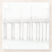 Fahrt entlang des Huntington Beach Pier Glasuntersetzer (Rückseite)