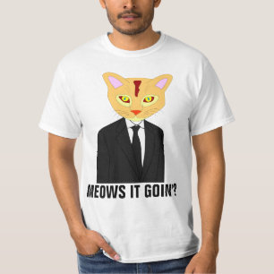 Fährt es Miauen? Orange Cat T-Shirt