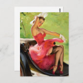 Fahrt im Park Button Up Postkarte (Vorne/Hinten)