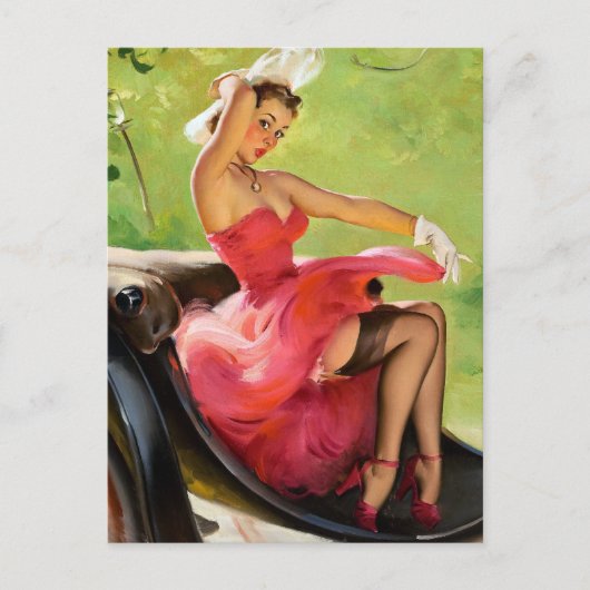 Fahrt im Park Button Up Postkarte (Vorderseite)