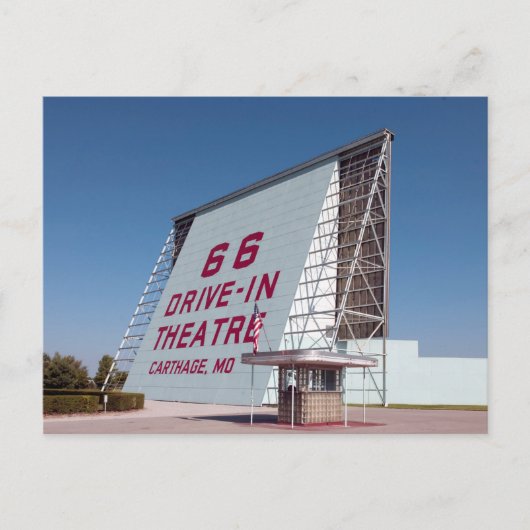 Fahrt im Theater, Route 66, Carthage, Missouri Postkarte (Vorderseite)