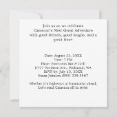 Fahrt in Pension Gecko Motorrad Party Einladung (Rückseite)