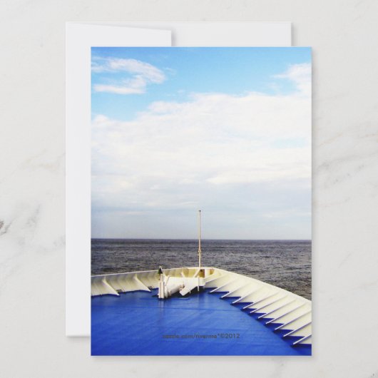 Fahrt Liebe l Kreuzfahrtschiff/Hochzeit in Urlaubs Einladung (Rückseite)