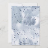 Fahrt mit dem Brautparty Wasserfarbener blauer Wag Einladung (Rückseite)