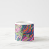 Fahrt mit dem Groovy Rainbow, abstrakt Espressotasse (Vorderseite)