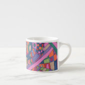 Fahrt mit dem Groovy Rainbow, abstrakt Espressotasse (Rechts)