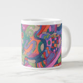 Fahrt mit dem Groovy Rainbow, abstrakt Jumbo-Tasse (Vorderseite Rechts)