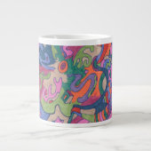 Fahrt mit dem Groovy Rainbow, abstrakt Jumbo-Tasse (Vorderseite)