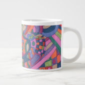 Fahrt mit dem Groovy Rainbow, abstrakt Jumbo-Tasse (Rechts)
