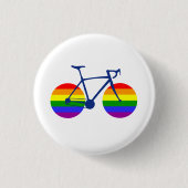 Fahrt mit dem Pride Bike Button (Vorderseite)