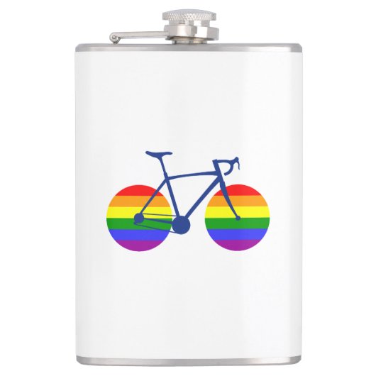 Fahrt mit dem Pride Bike Flachmann (Vorderseite)