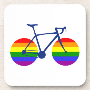 Fahrt mit dem Pride Bike Getränkeuntersetzer